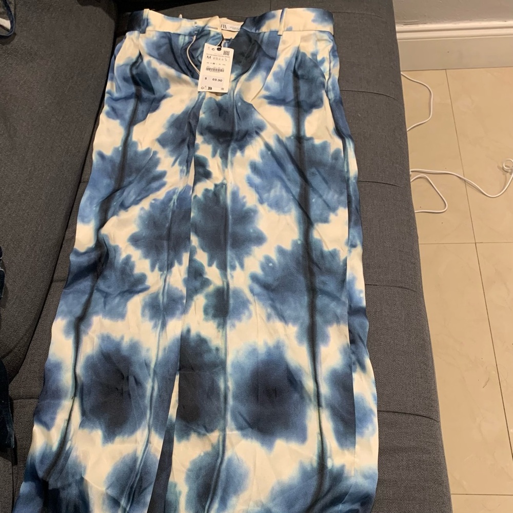 COPY - Zara Tye dye silk  blazer suit